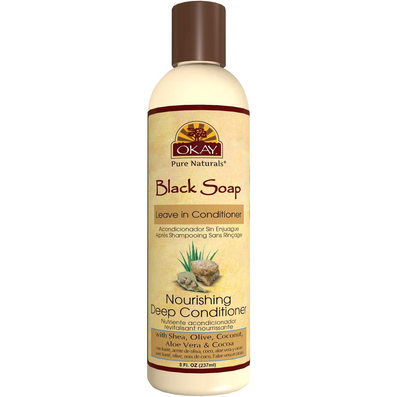 OKAY African Black Soap Leave In Conditioner, 8 Fluid...