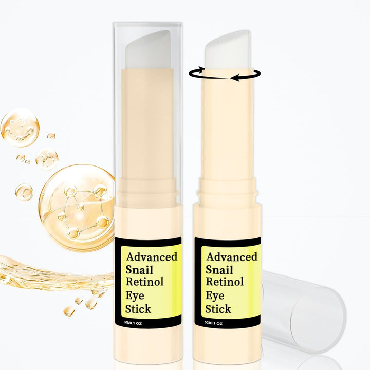 Anti Aging Eye Cream For Dark Circles, Advanced Snail Retinol Eye Stick, 2 PCS Under Eye Cream For Puffiness & Bags, Reduce Wrinkles, Fine Lines, Moisturizating Skin.