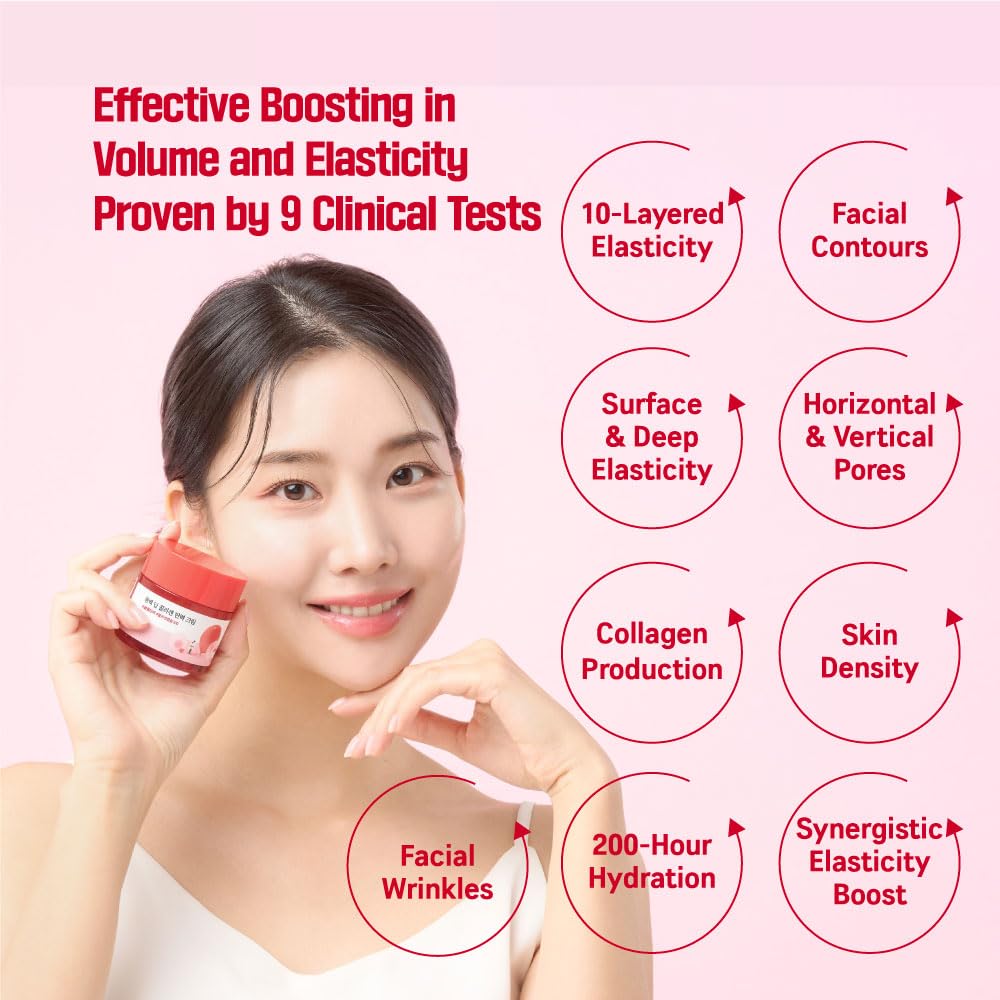 ROUND LAB Camellia Deep Collagen Firming Cream 1.69 Fl Oz, Elasticity-Enhancing Face Moisturizer with Multi-Collagen for Long-lasting Hydration, Smooth and Firm Skin, Pore Tightening, Korean Skincare