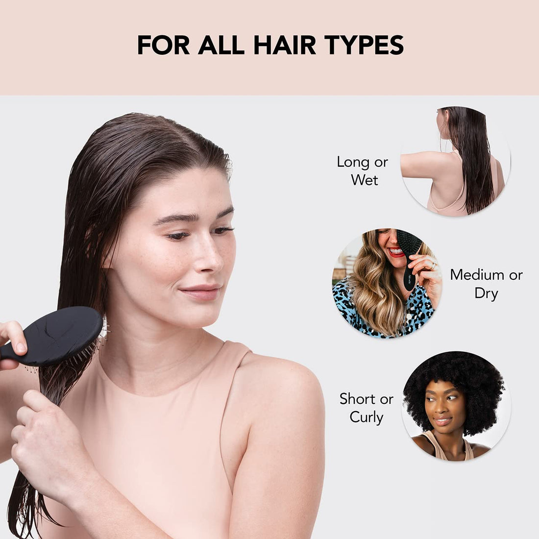 Kitsch Premium Wet & Dry Brush for Women, for Frizz-free Healthy Hair and Easy Combing