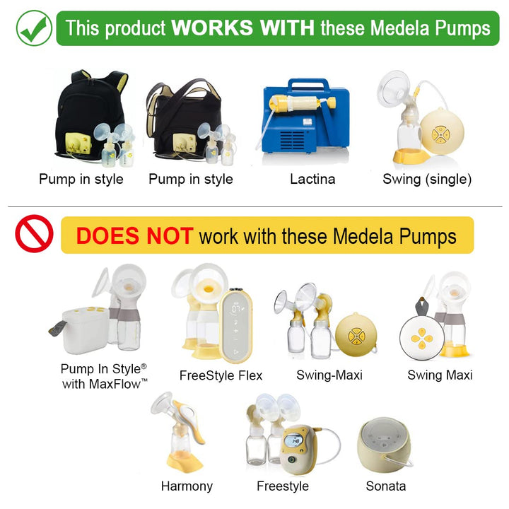 34 mm 2xOne-Piece Extra Large Breastshields w/Valves and Membranes Compatible wtih Medela Breast Pumps; Smaller Than Medela PersonalFit 36 Breastshield; Made by Maymom