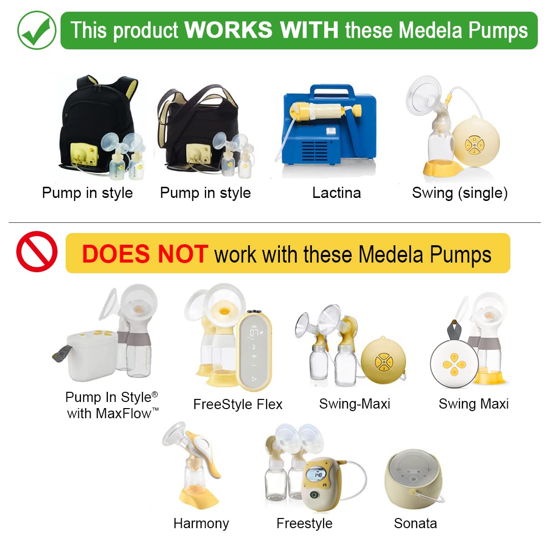 Maymom Brand 25 mm 2xOne-Piece Breastshield w/Valve and Membrane Compatible with Selected Medela Breast Pumps; Medium Shield
