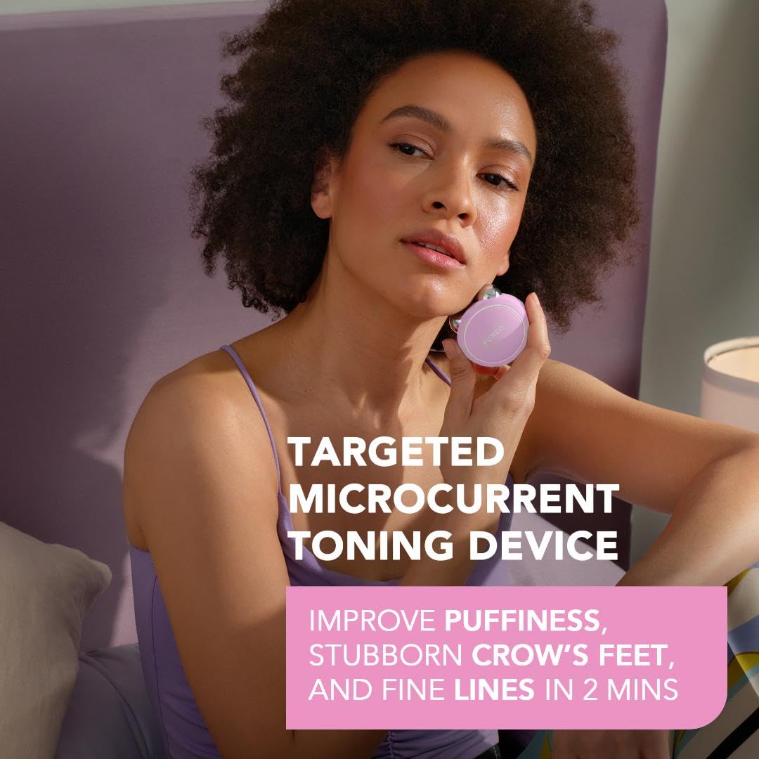 FOREO BEAR mini App-connected Microcurrent Facial Toning Device with 3 Intensities, Pearl Pink
