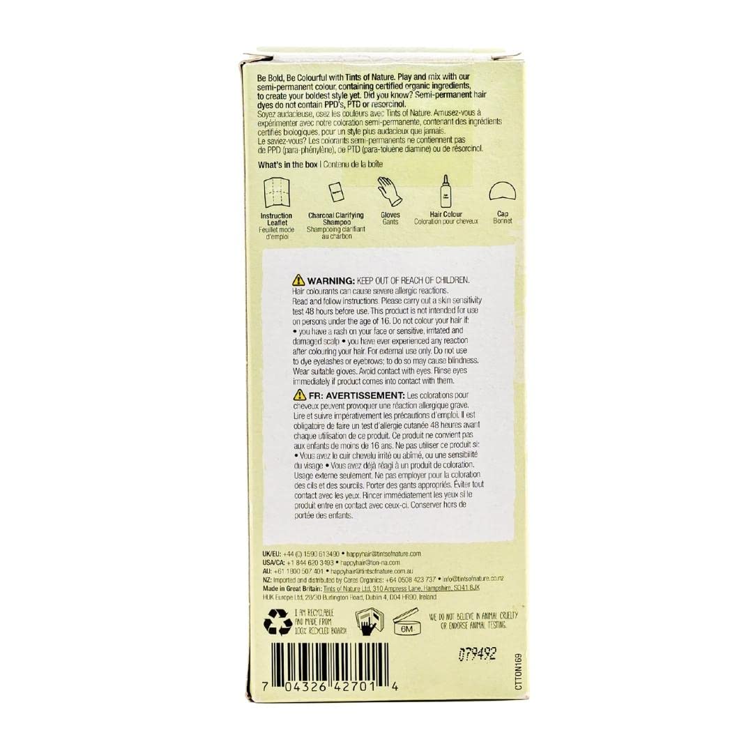 Tints of Nature Bold Colour Green Semi-Permanent Hair Dye, Ammonia-Free & Damage-Free Colouring, Single