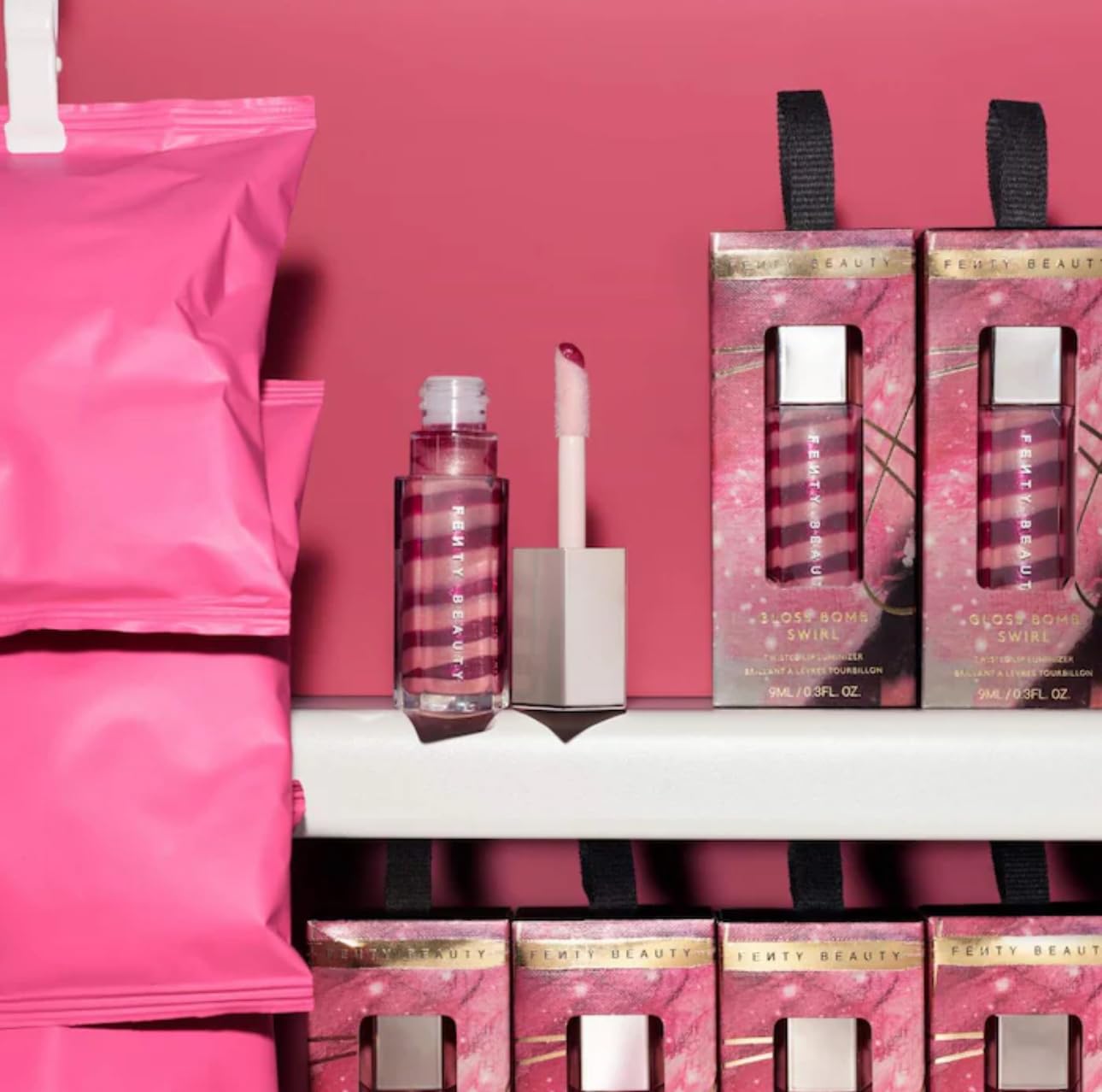 FENTY BEAUTY Gloss Bomb Swirl Twisted Lip Luminizer, Fussy Flex, 0.3 Fl. Oz.