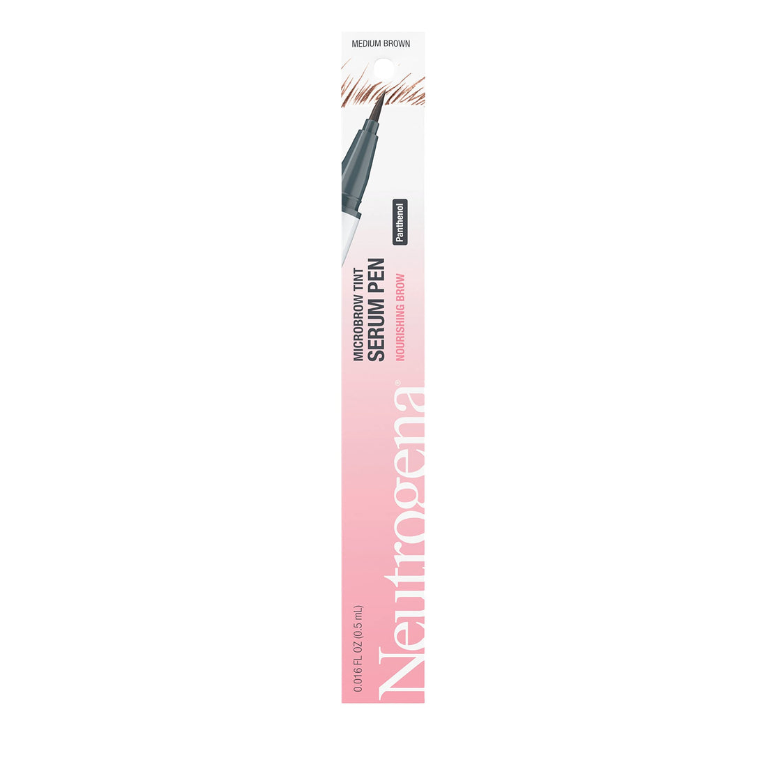 Neutrogena Microbrow Tint Serum Pen, Precision Tipped Tinted Eyebrow Pen with Panthenol to Nourish & Condition Brows, Helps Create Fuller, Natural-Looking Brows, Medium Brown, 0.016 Fl. Oz