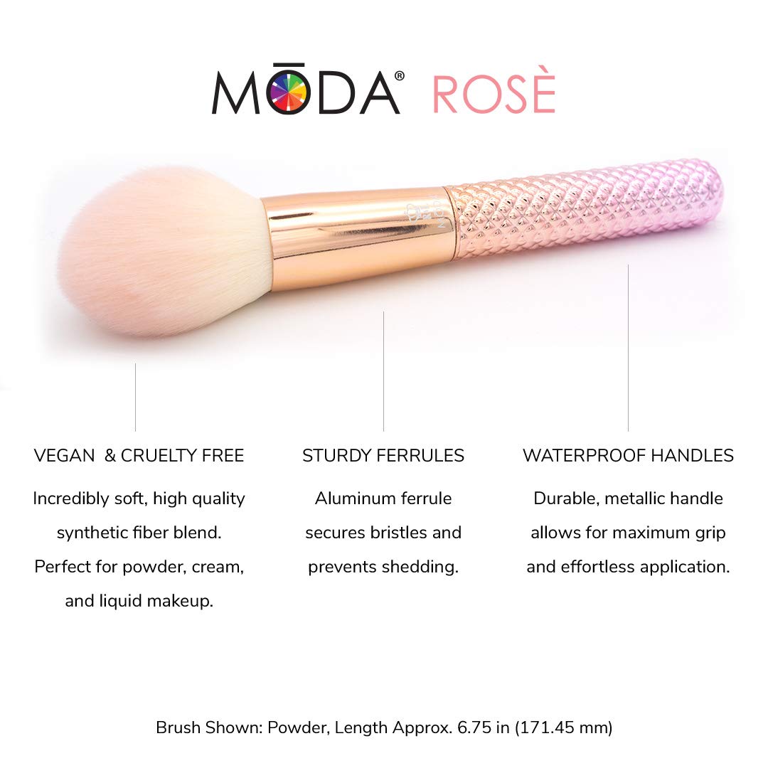 Royal Brush Moda Rose Cosmetic 5 Piece Make Up Complete Kit Brush Set