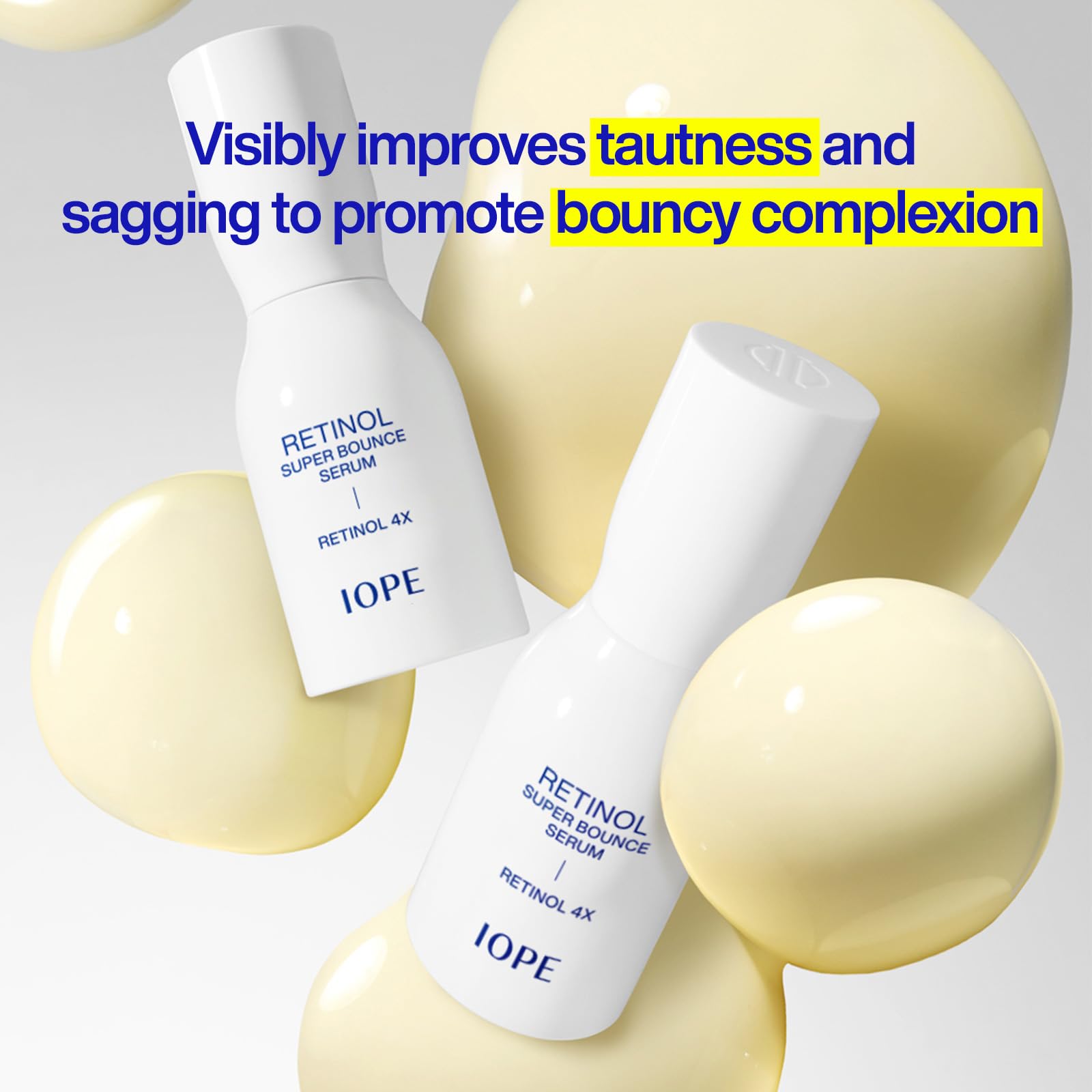 IOPE Retinol Super Bounce Serum - Korean Retinol Eye Cream, Intensive Reactivating Korean Retinoid, Anti-Aging, Reduction in Fine Wrinkles, Beginner Friendly, 1.01 Fl Oz.