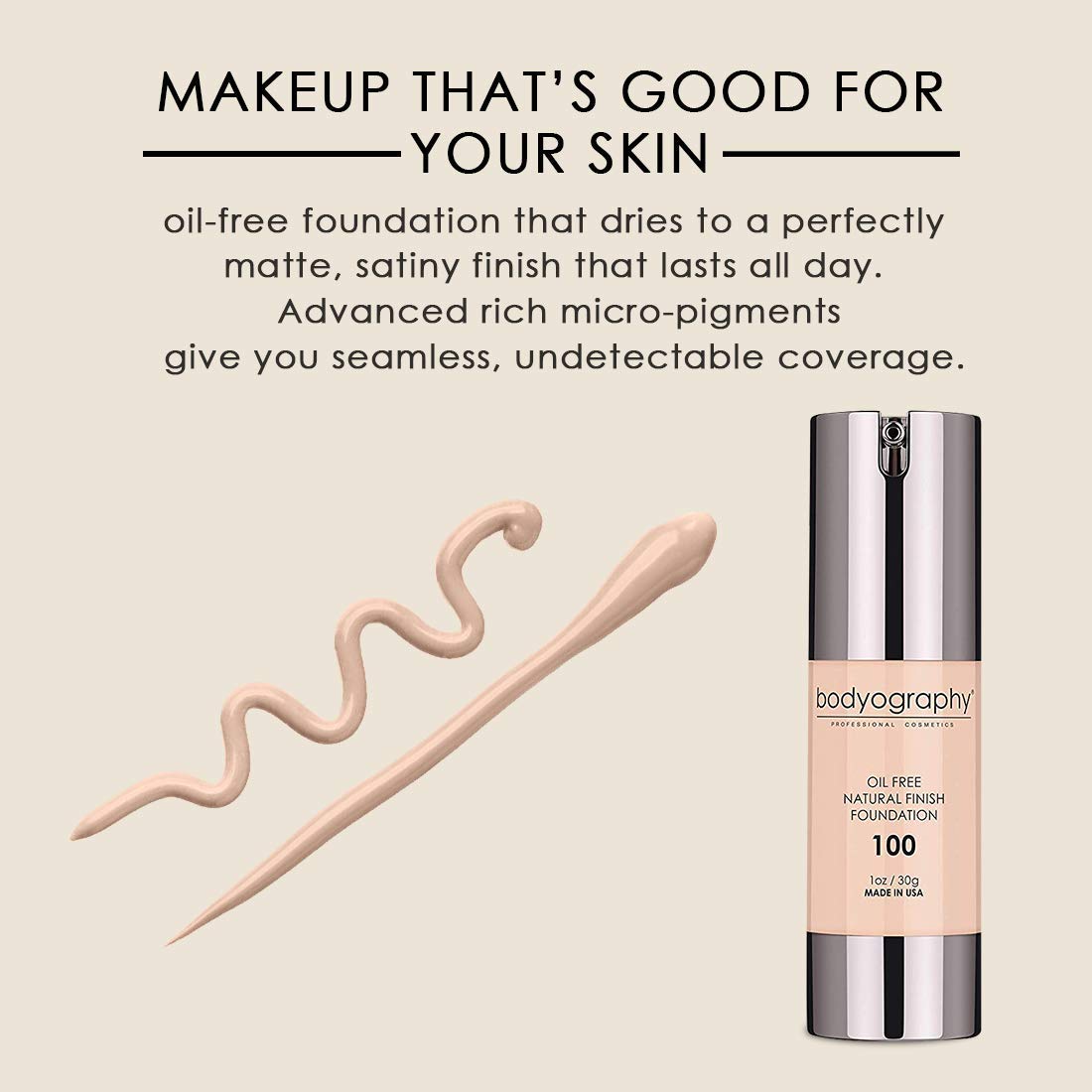 Bodyography Oil Free Natural Finish Foundation 100,30g