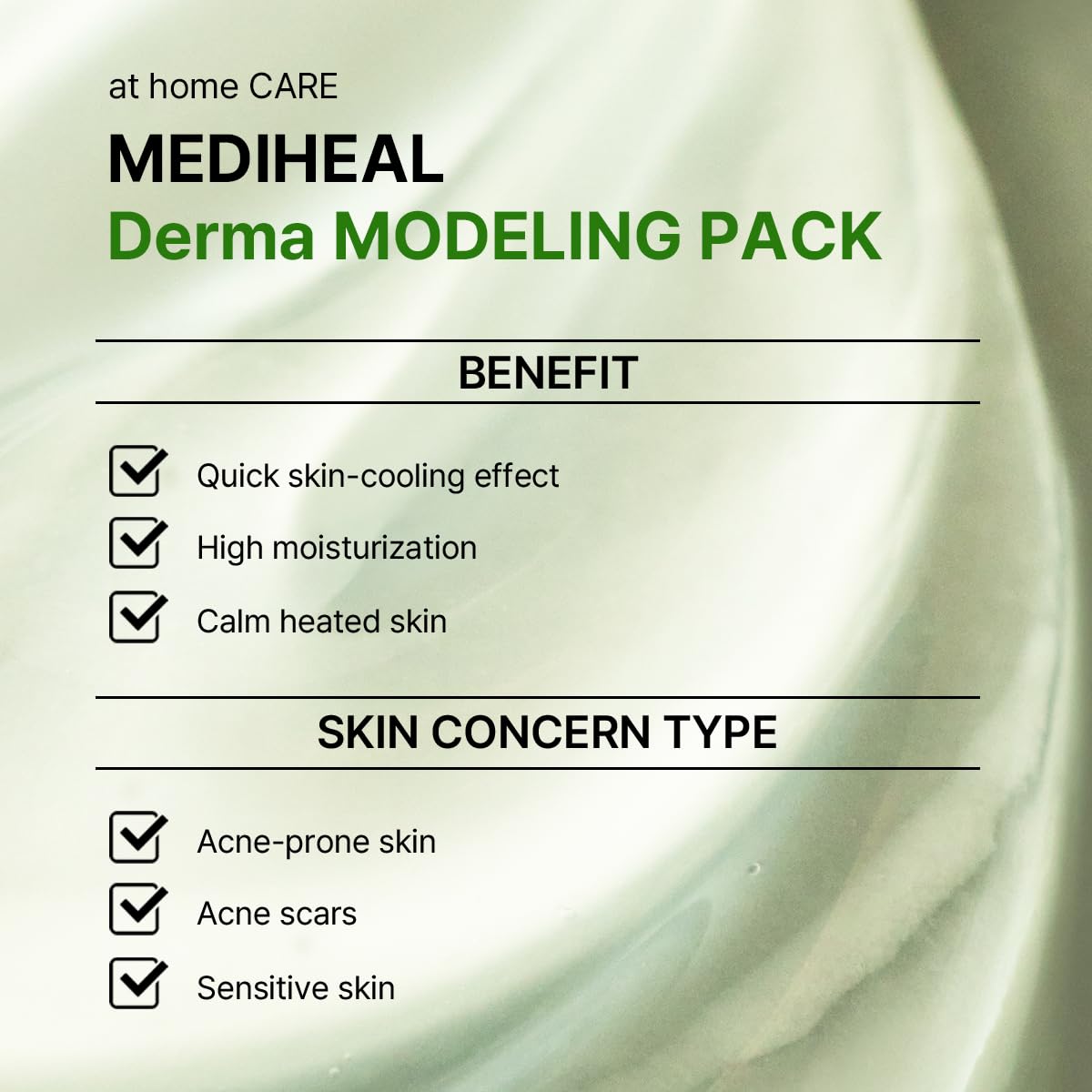 Mediheal Derma Modeling Pack (Teatree) - Rapid Cooling For Soothing Skin - Easy DIY Home Spa Kits, Hydrating Icy Jelly Mask For Skin Refreshment