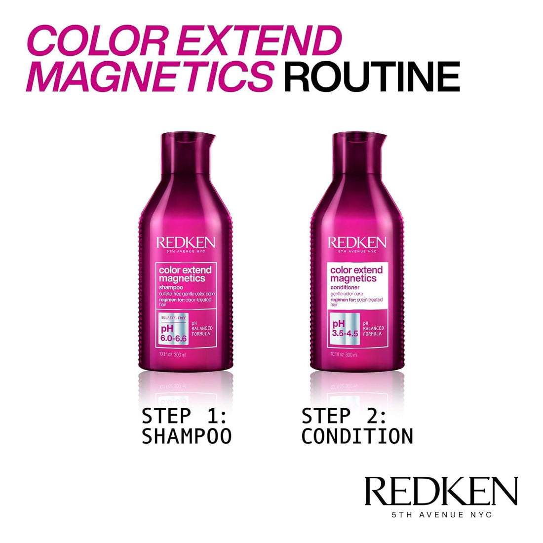 Redken Color Extend Magnetics Conditioner | For Color Treated Hair | Protects Color & Adds Shine | With Amino Acid | Sulfate-Free | 1 Fl Oz