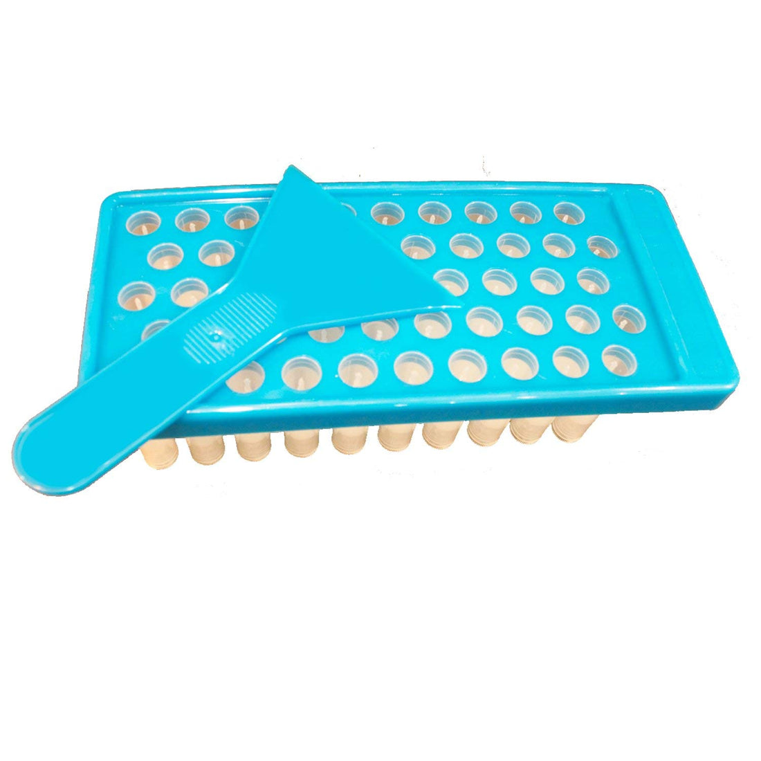 Lip Balm Kit, Made in the USA Fill Tray With Spatula and 50 Clear Lip Balm Containers (0.15 oz each) BPA Free by Mary Tylor Naturals