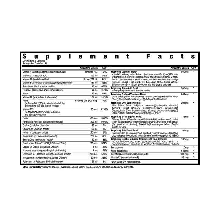 Seeking Health Optimal Multivitamin Plus, Active B Vitamins and L-5-MTHF, Riboflavin, B6, Bioavailable Folate and B12, CoQ10, Methylation Support, Vegetarian (240 Capsules)