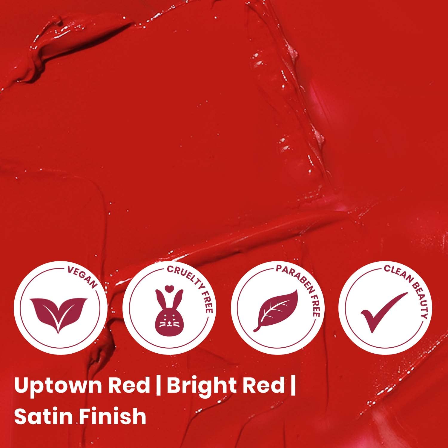 Uptown Red: Super Moisturizing Lipstick By Luscious Cosmetics. Vegan | Cruelty Free | Lead Free - Uptown Red - 0.12 Ounce