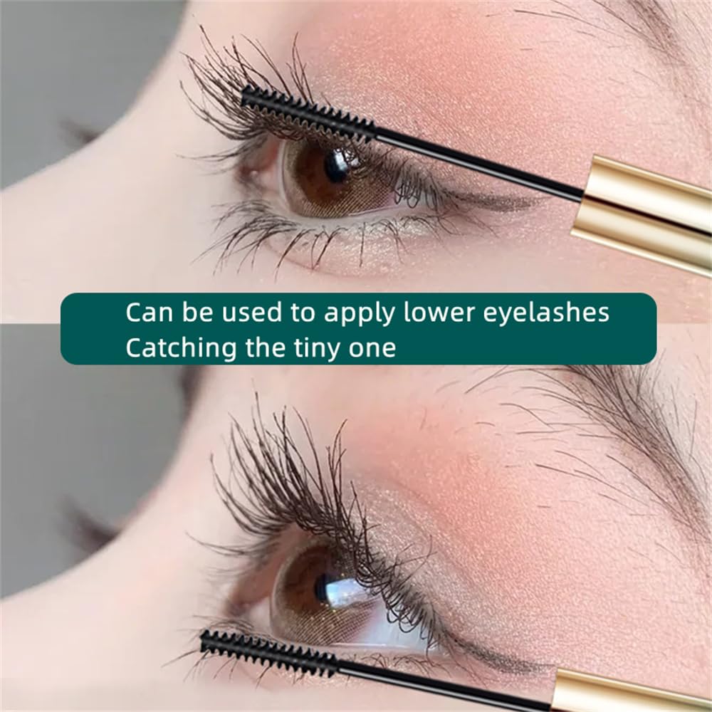 Mascara for Fine Short Eyelash and lower eyelash, 2.5mm Small Brush, No Clump, Long Lasting, Smudge-proof,Black and Waterproof Mascara (1 Pcs)