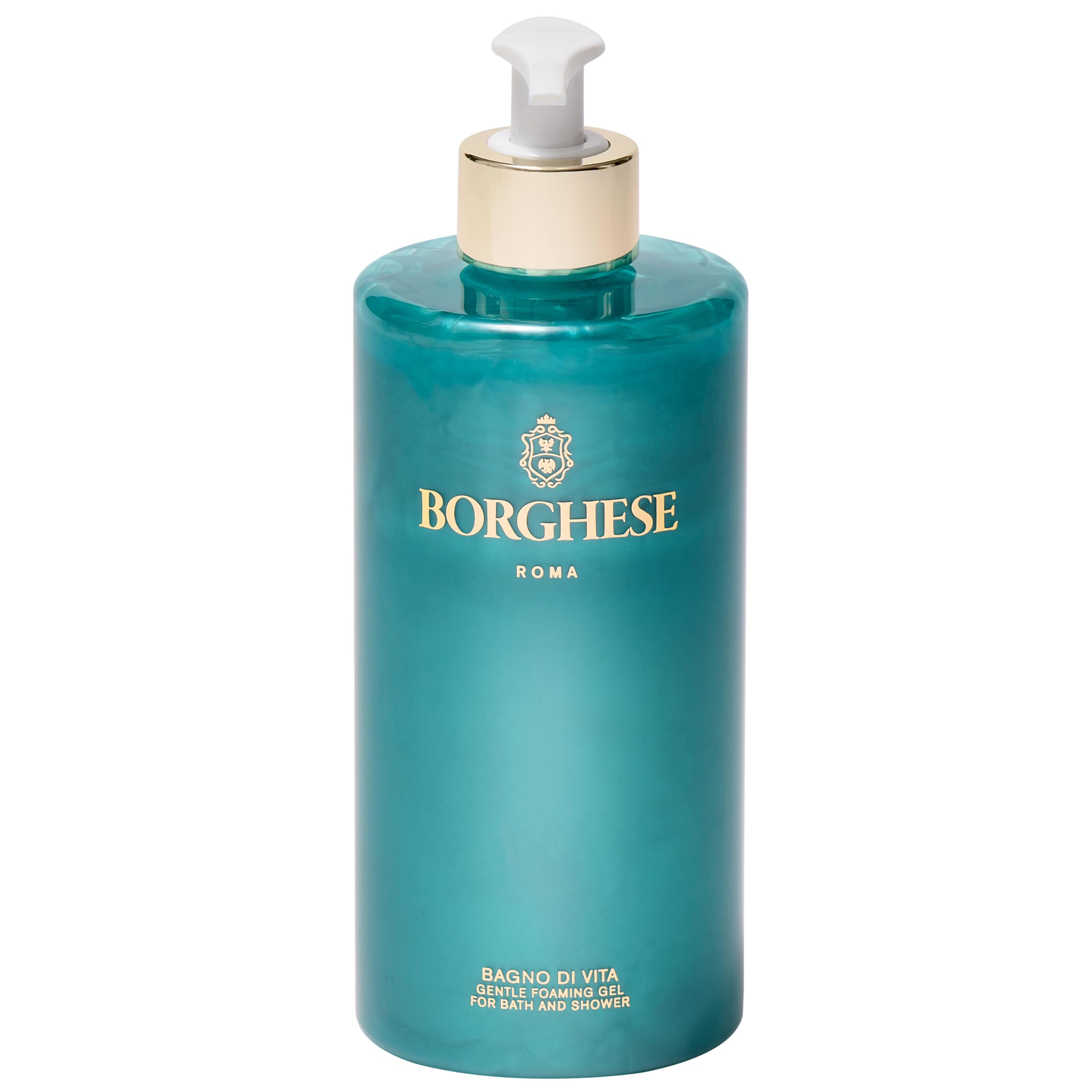 Borghese Bagno di Vita Gentle Foaming Bath & Shower Gel - Aromatherapy Hydrating Body Wash with Thyme, Chamomile & Sweet Almond Oil For All Skin Types