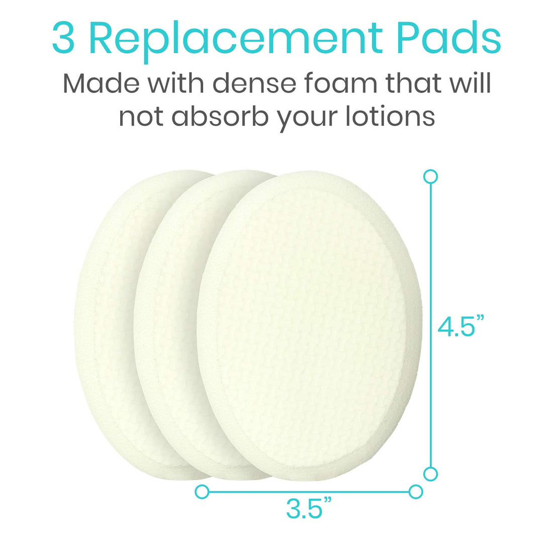 Vive Lotion Applicator for Back, Feet (17.5) - Self Washer Beauty Shower Sponge, Long Handle Cream Wand for Elderly, Women - Apply Medicine, Skin Cream, Body Wash, Sunscreen