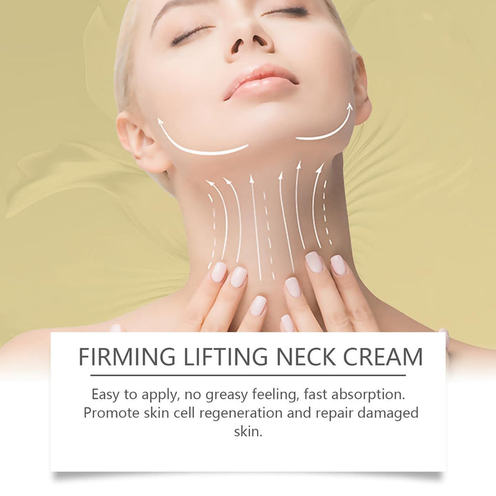 ZJRC AH-8 Firming Neck Cream for Crepey Skin Body Care Comfort Neck Firming Cream with Roller, Anti-Aging Moisturizer for Neck and Chest, Skin Tightening Lotion