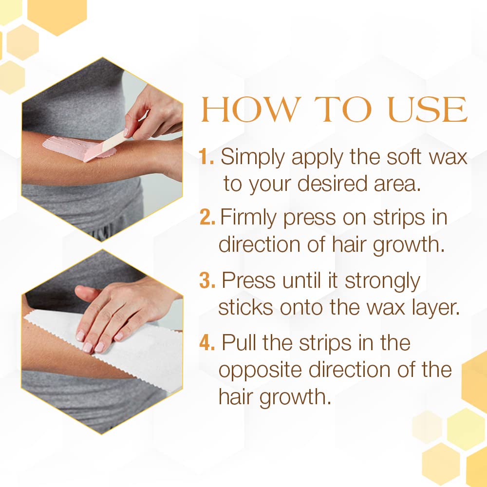 GiGi Large Bleached Muslin Epilating Strips for Hair Waxing and Removal, 100 Strips