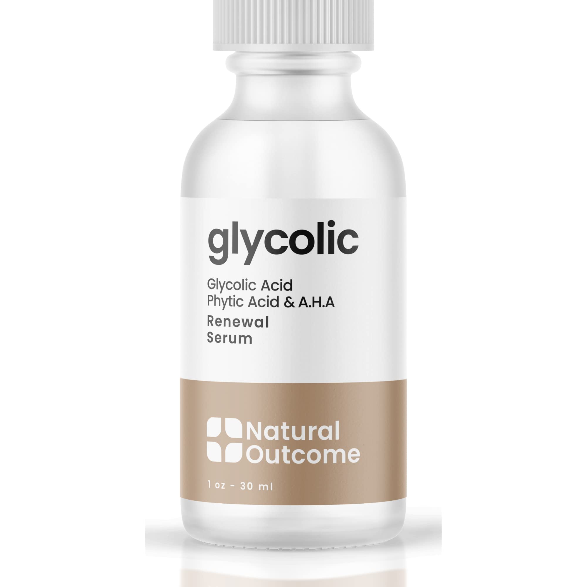 Natural Outcome Glycolic Acid/AHA 12% Renewal Serum | Anti-Aging Exfoliating Facial Serum | Increases Cell Turnover Leaving Behind Smoother Skin | Clarifies Acne and Rejuvenates Skin | 1 Oz