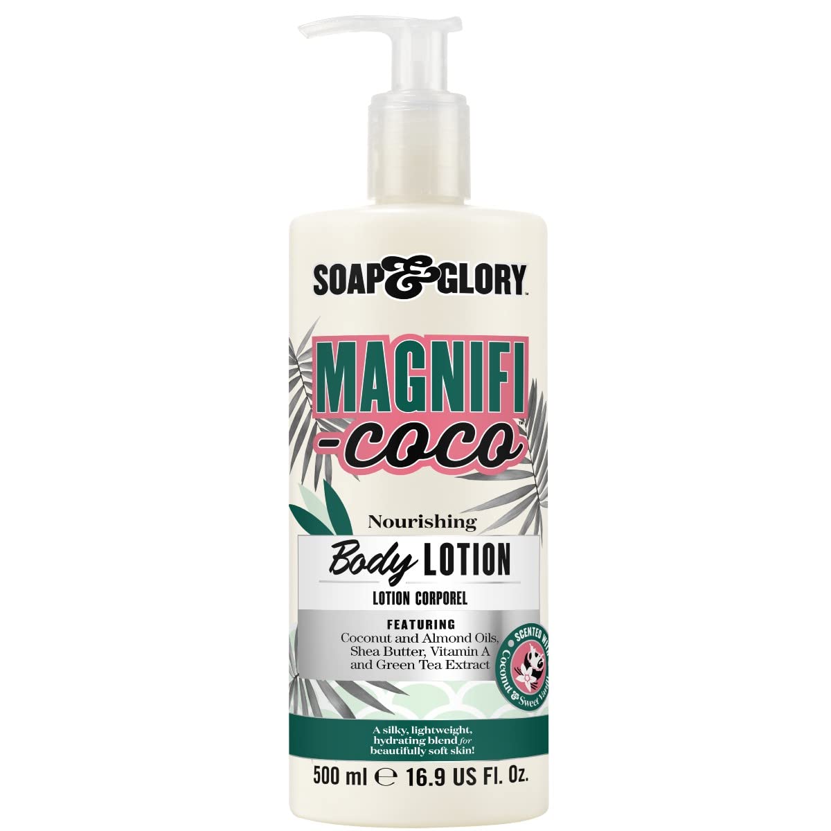 Soap & Glory Magnifi-Coco Body Lotion - Coconut Body Moisturizer with Vitamin A, Shea Butter & Rose Canina Fruit Oils - Rich Moisturizing Lotion for Dehydrated Skin (500ml)