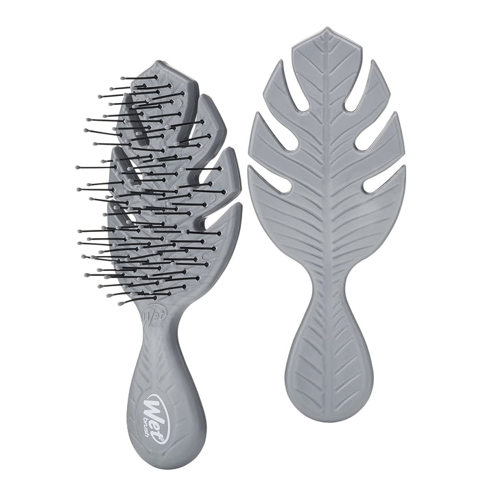 Wet Brush Go Mini Detangler Detangling Travel Hair UltraSoft IntelliFlex Bristles Glide Through Tangles with Ease Gently Loosens Knots While Minimizing Pain Split Ends ad Breakage Grey