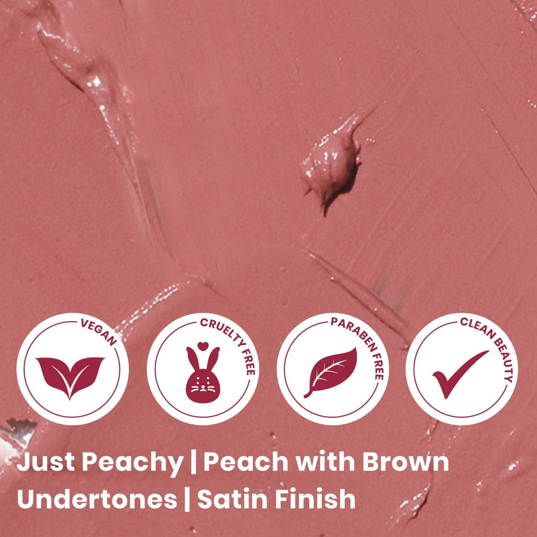 Just Peachy: Super Moisturizing Lipstick By Luscious Cosmetics. Vegan | Cruelty Free | Lead Free - Just Peachy - 0.12 Ounce