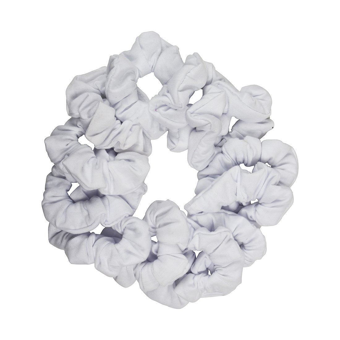 Set of 12 Scrunchies - White