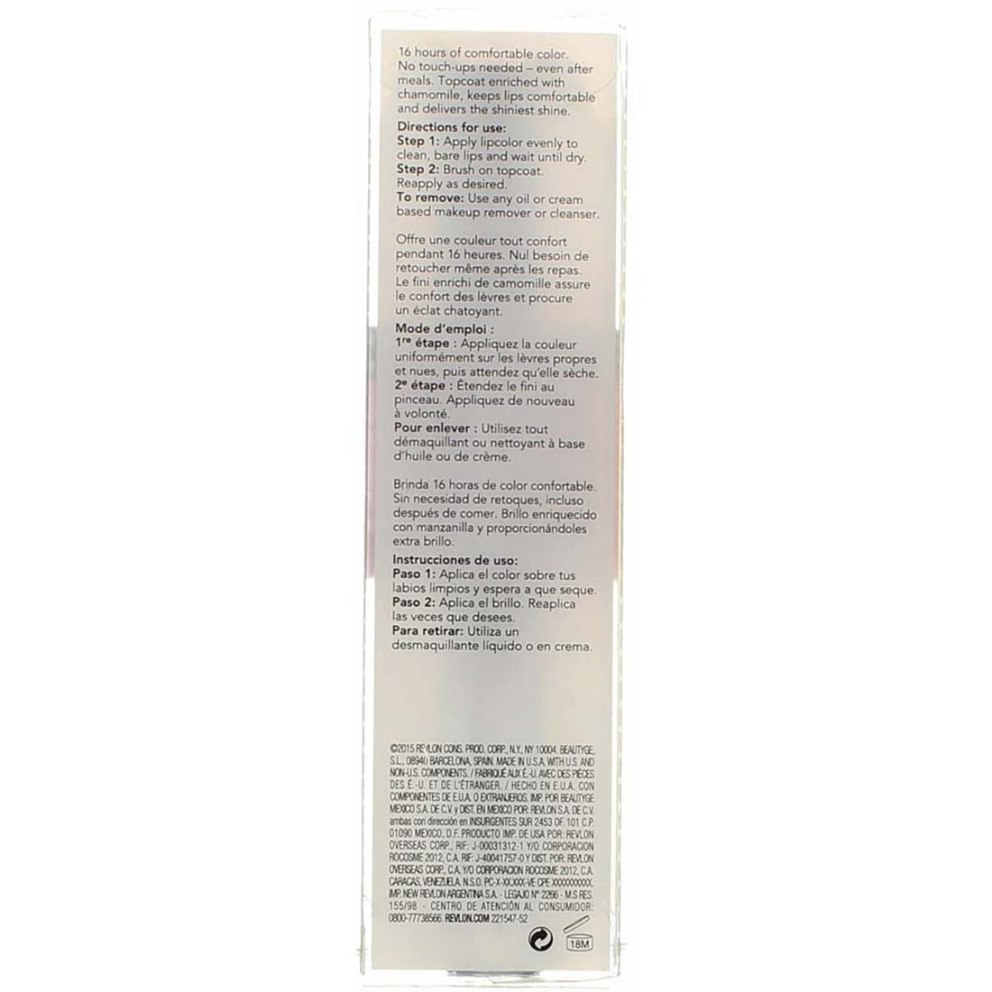 Revlon ColorStay Overtime Liquid Lip Color, Relentless Raisin [270] 1 ea (Pack of 4)