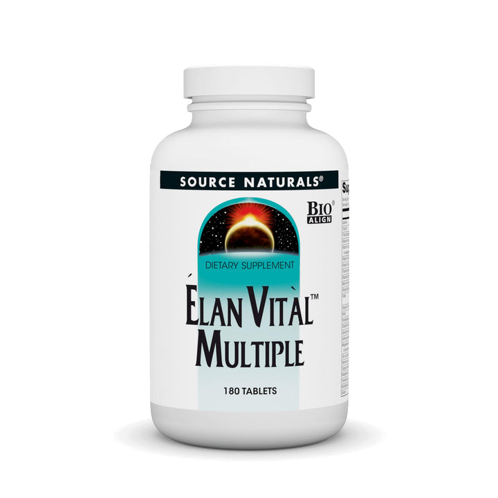Source Naturals Elan Vital Multiple - Supports Brain, Heart, Liver, Immune, Energy Boost - 180 Tablets