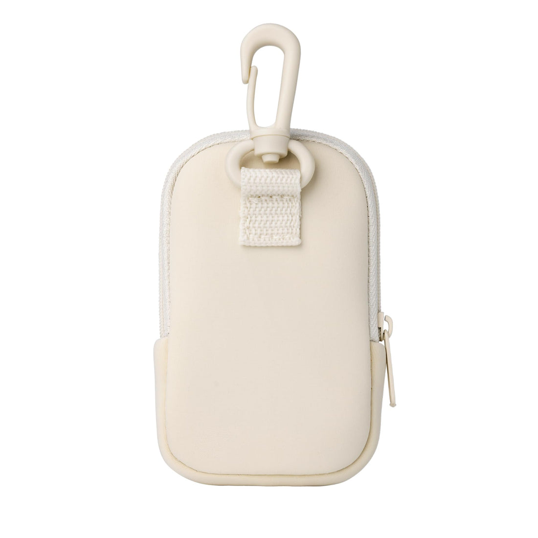 Touchland Touchette Zippered Pouch, Attachable Fashion Accessory with Snap Hook Hand Sanitizer 1FL OZ., Ivory