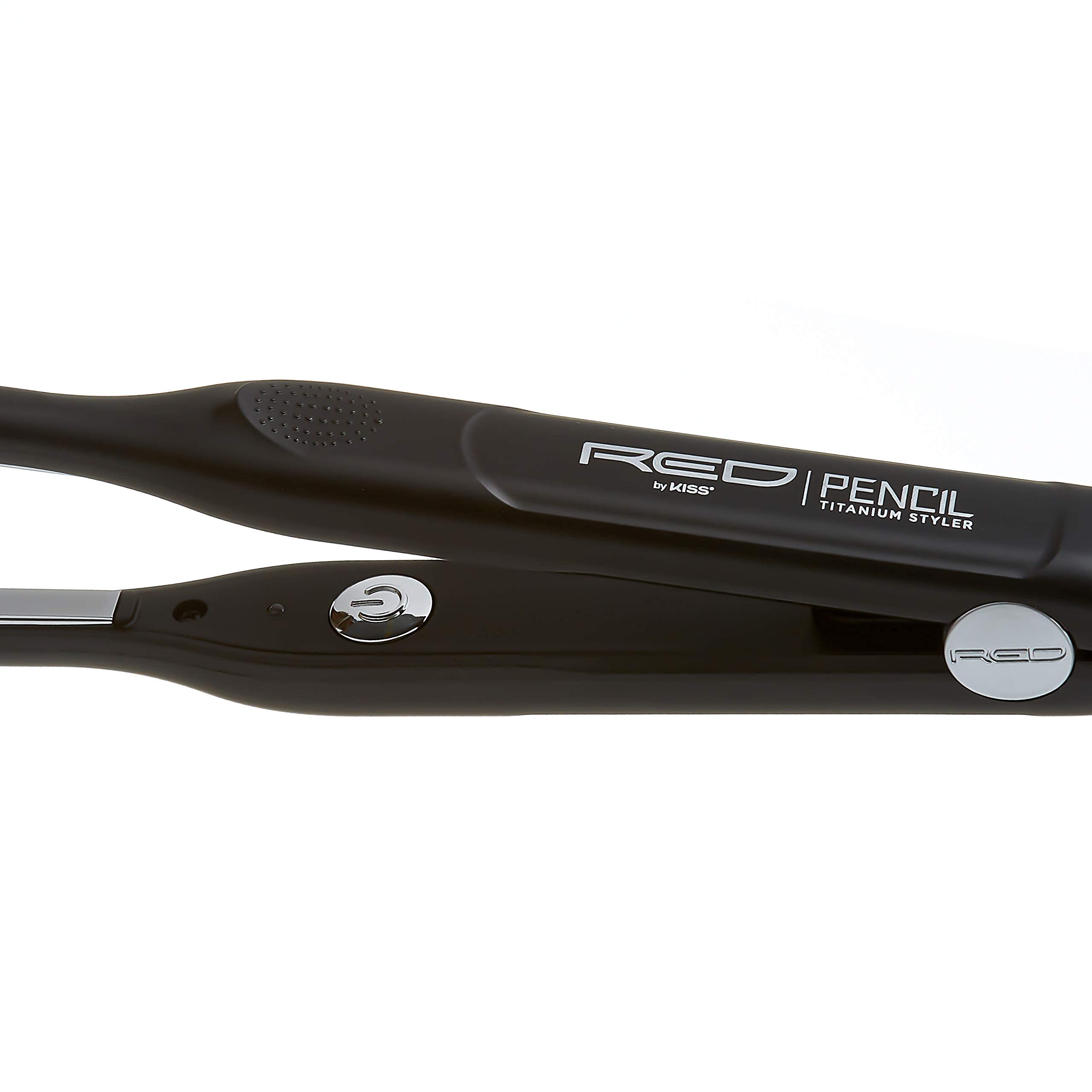 Kiss Products Red Titanium 3/10 Inch Pencil Flat Iron, 1.01 Pound