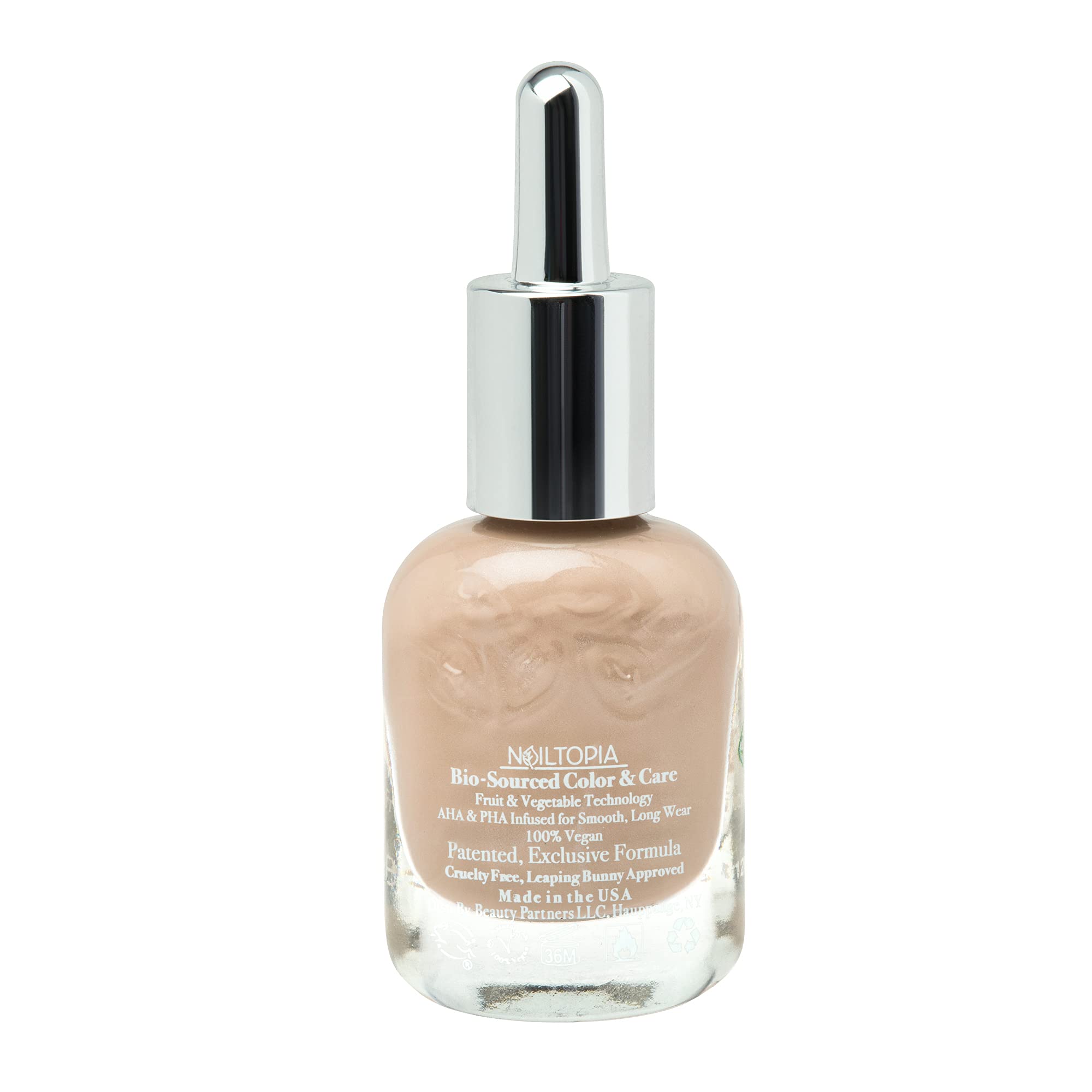 Nailtopia - Plant-Based Chip Free Nail Lacquer - Non Toxic, Bio-Sourced, Long-Lasting, Strengthening Polish - Mocho Loco (Medium Beige) - 0.41oz