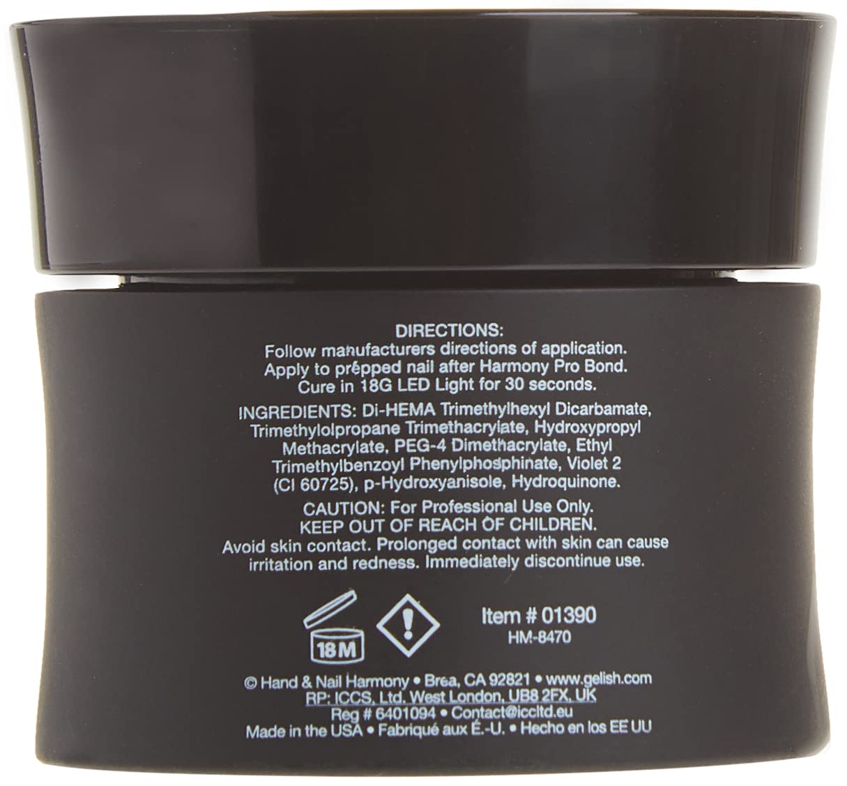 Gelish Harmony Hard LED Clear Builder Gel, 0.5 Ounce