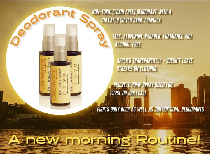 OdorBlock Aluminum Free All Natural and Organic Unscented Body Deodorant Invisible Spray for Men, Women and Kids, Pack of 3