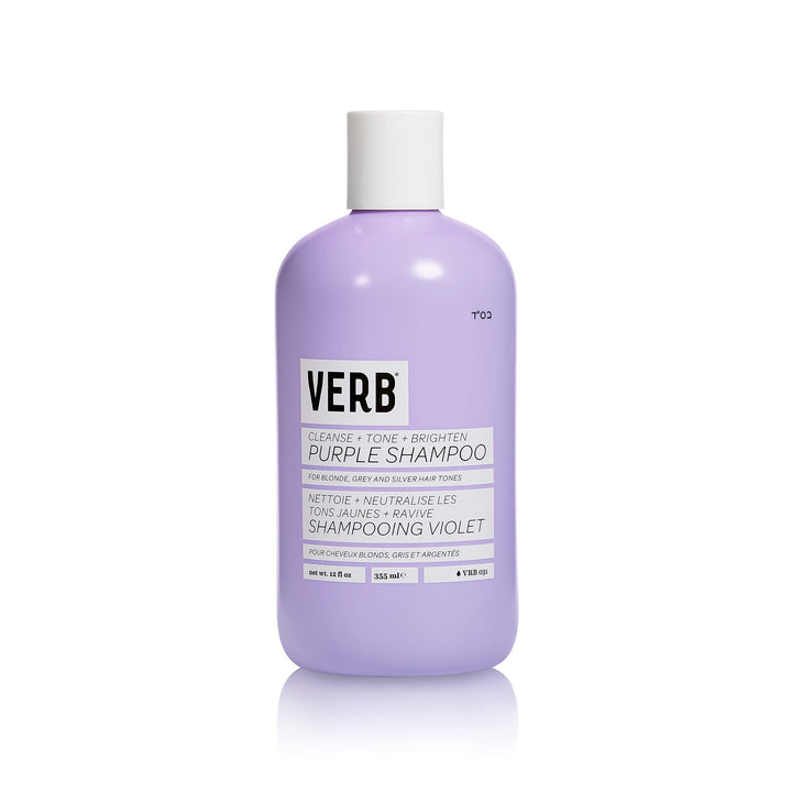 VERB Purple Shampoo - Vegan Toning Shampoo for Blonde, Grey and Silver Hair - Free of Harmful Sulfates and Paraben - Purple Color Corrector to Reduce Yellow Brassy Tones, 12 fl oz