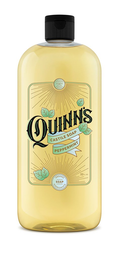 Quinnââ‚¬â„¢s Pure Castile Organic Liquid Soap, Peppermint, 32 oz