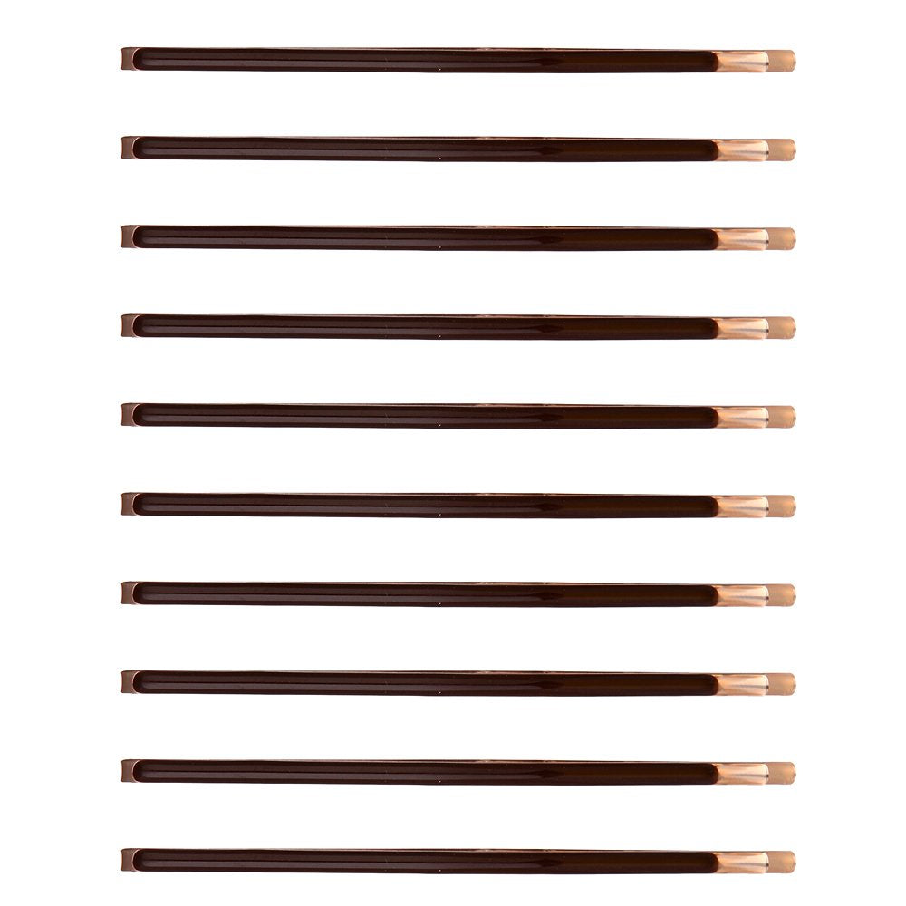 Yishenyishi Pack Of 10 Curved Jumbo Bobby Pins,Hair Clips (Brown)