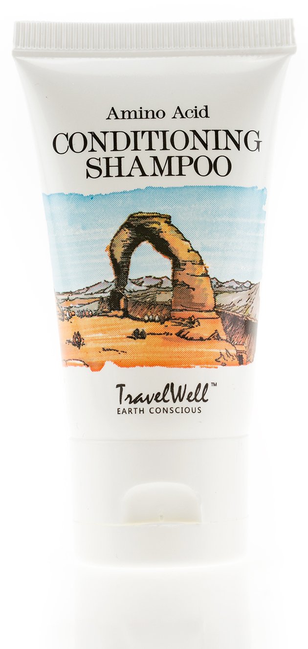 Travel Well Landscape Series Hotel Shampoo and Conditioner Supplies for Guests 2 in 1, 1.0 Fl Oz/30ml, Individually Wrapped 200 Tubes per Box | Travel Size Toiletries | Hotel Toiletries Bulk Set