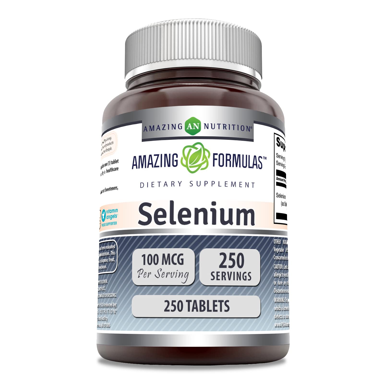Amazing Formulas Selenium Supplement | 100 Mcg Per Serving | 250 Tablets | Non-GMO | Gluten Free | Made in USA