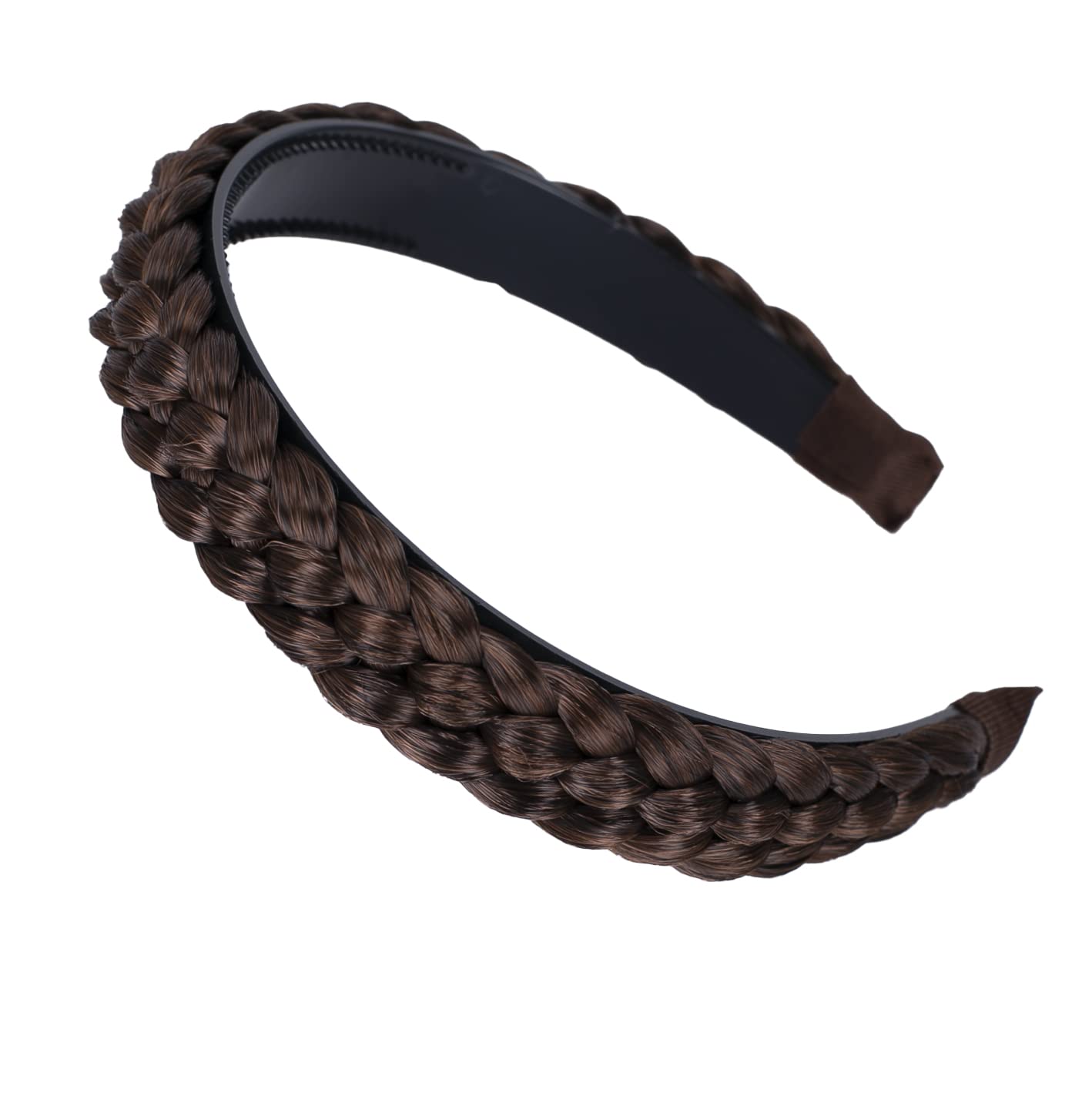 brown mix # 4 / 30A HR6 : PRETTYSHOP Hair Band Plaited Braid Headband Hairpiece brown mix # 4 / 30A HR6
