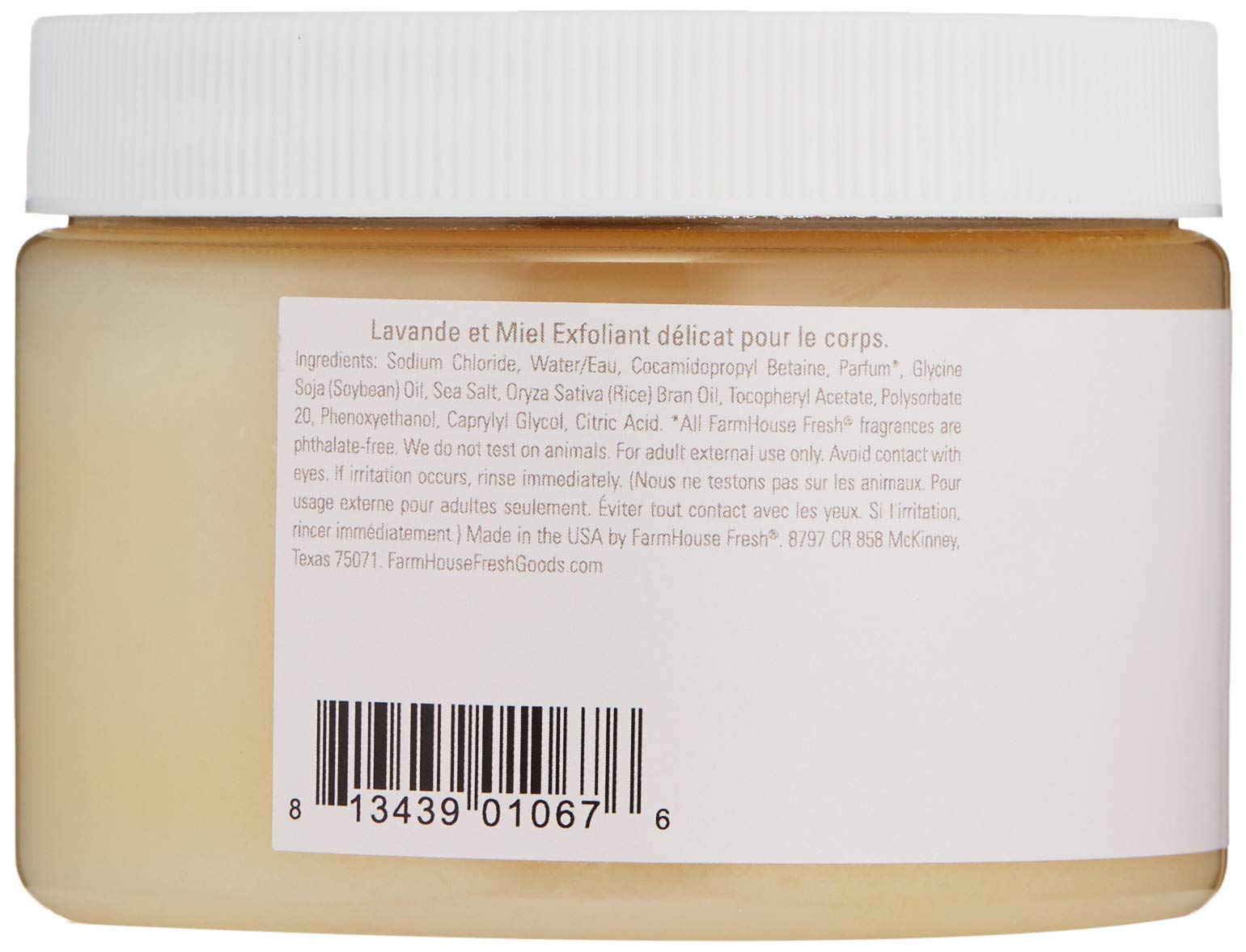 Farmhouse Fresh Honey-Lavender Fine Grain Salt Scrub 12 oz