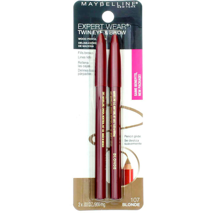 Maybelline Expert Eyes Brow And Eye Pencil, Blonde [107], 0.03 oz ( Pack of 4)
