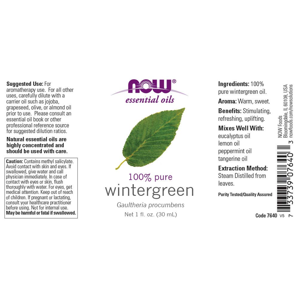 Now Wintergreen Oil, 1-Ounce (Pack Of 2)