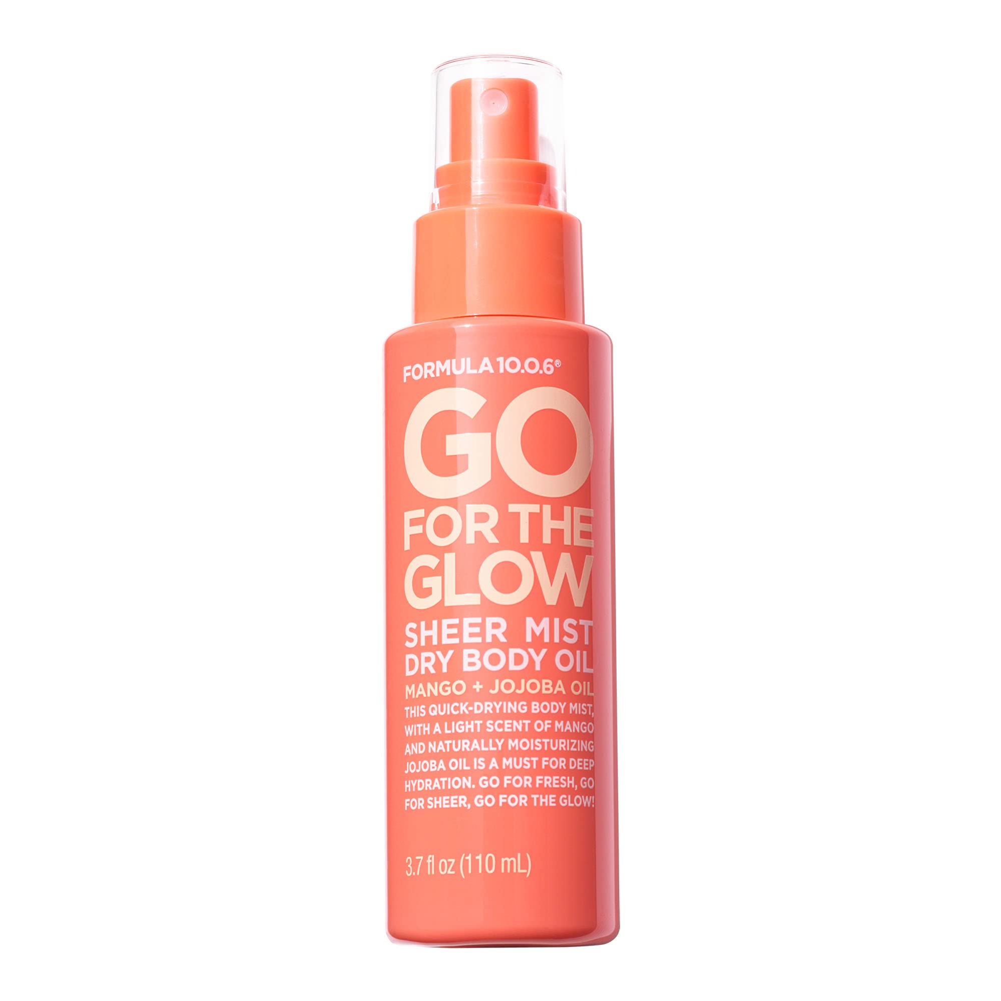 FORMULA 10.0.6 - Go for the Glow Dry Body Oil - Sheer Body Mist for Deep Hydration 3.7 fl oz (110ml)