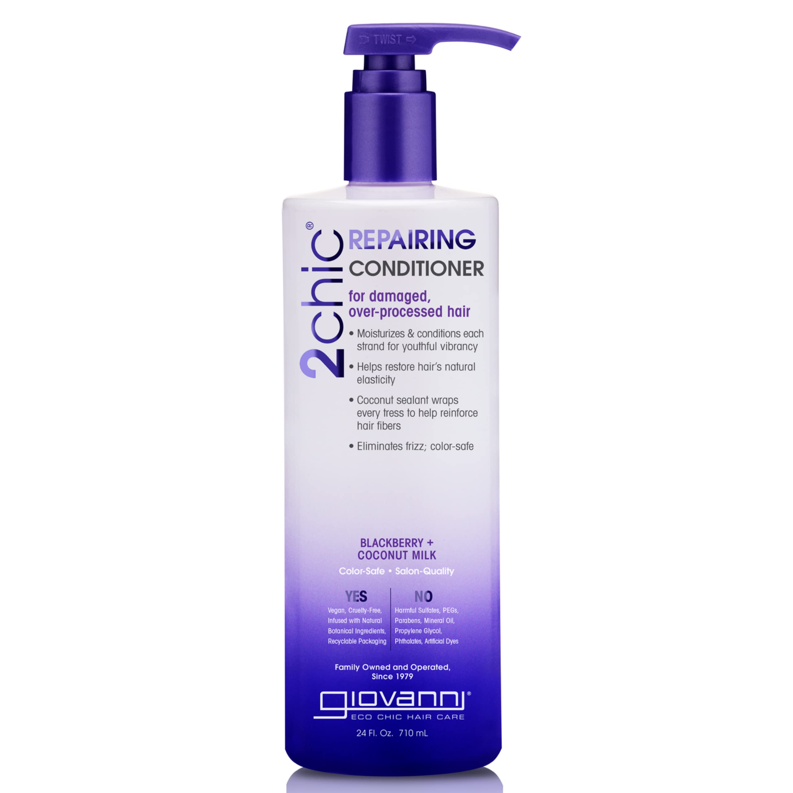 Giovanni 2chic Ultra Repair Conditioner, Blackberry and Coconut Milk, 24 Fluid Ounce