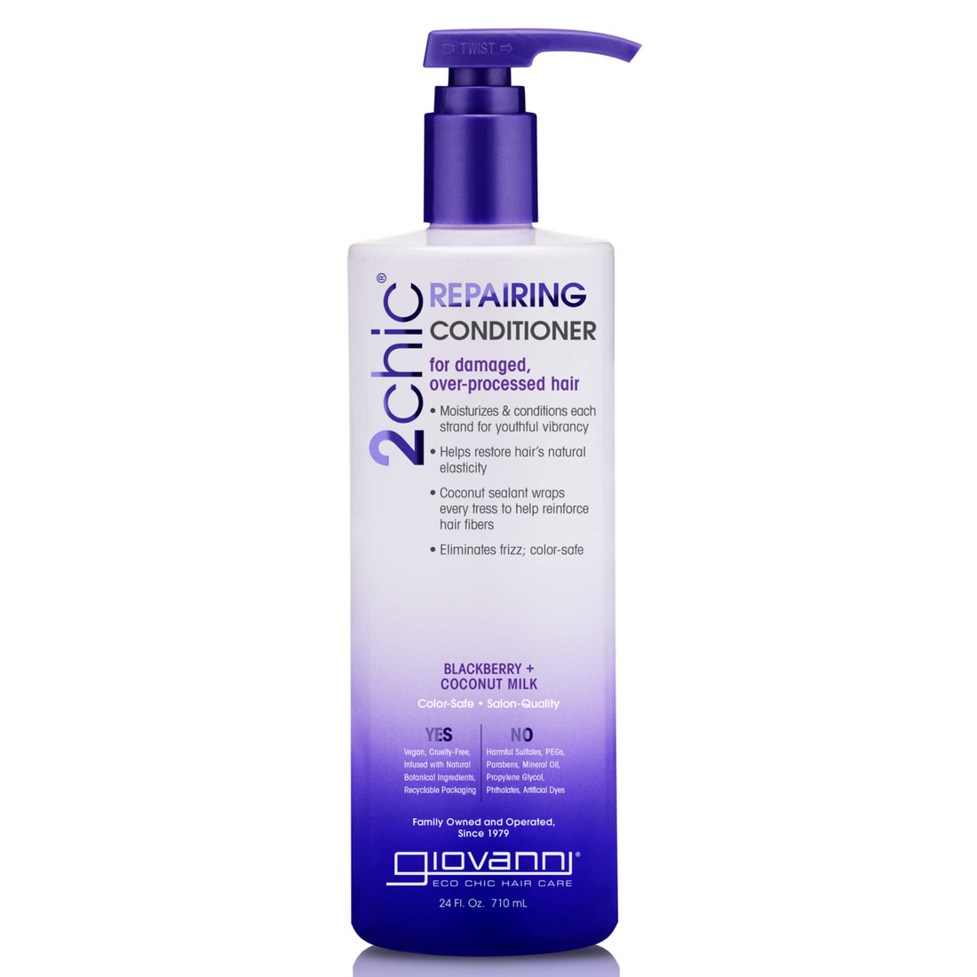 Giovanni 2chic Ultra Repair Conditioner, Blackberry and Coconut Milk, 24 Fluid Ounce
