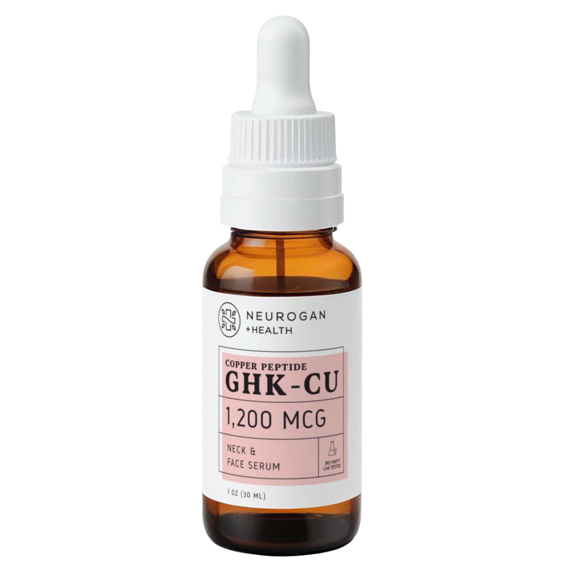 GHK-Cu (Copper Peptide) Neck & Face Serum 1,200mcg (1 oz bottle) by Neurogan