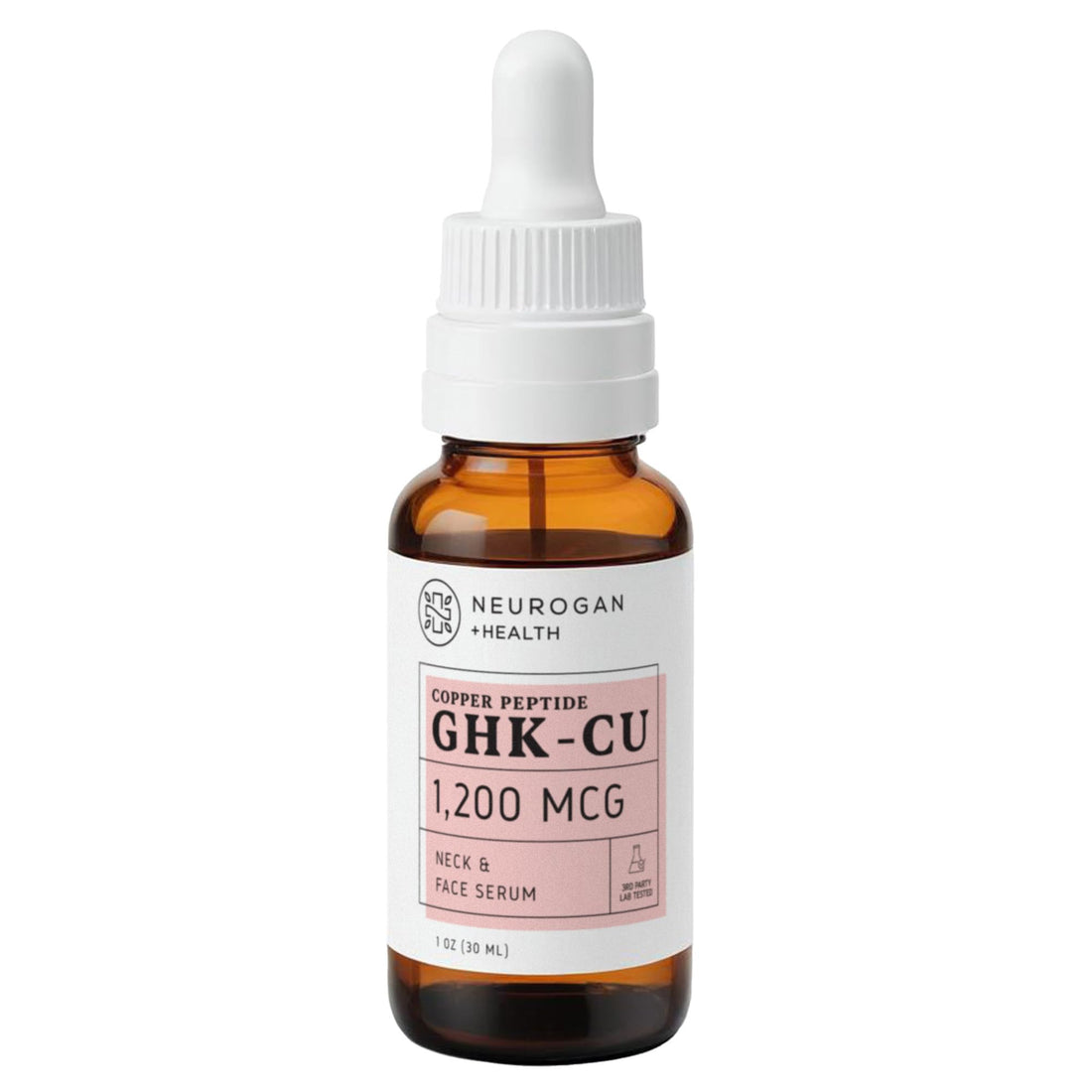 GHK-Cu (Copper Peptide) Neck & Face Serum 1,200mcg (1 oz bottle) by Neurogan