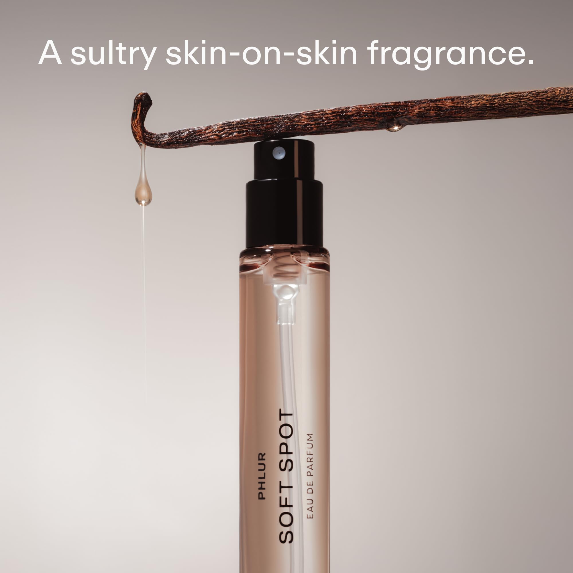 PHLUR Soft Spot Eau de Parfum - Travel Size Perfume for Women & Men Fragrance - Floral Amber Musk Perfume with Bergamot, Mandarin, Jasmine, Sandalwood & Vanilla (9.5mL)